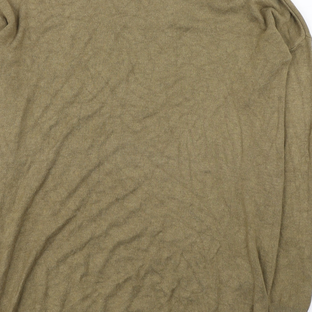 Primark Womens Green Round Neck Viscose Pullover Jumper Size 10