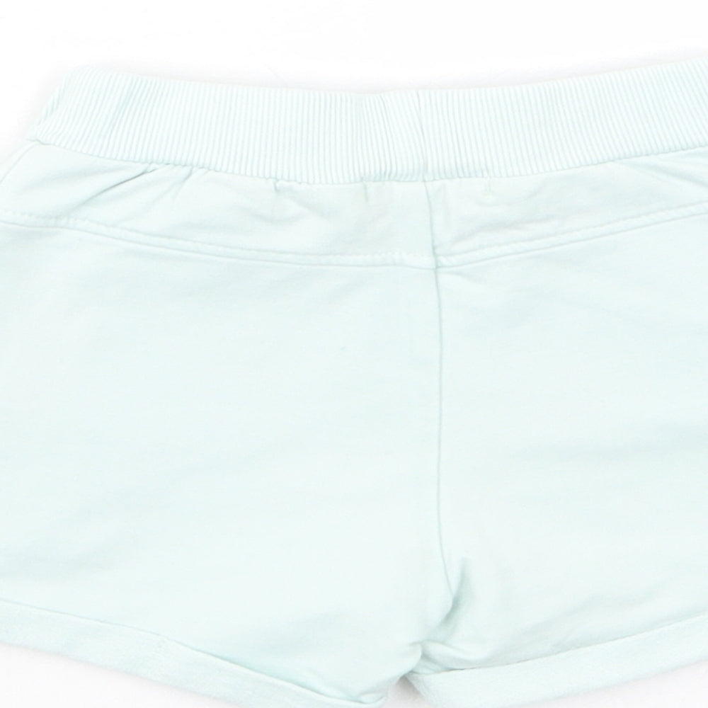 NAME IT Baby Green Cotton Cropped Leggings Size 12-18 Months Drawstring