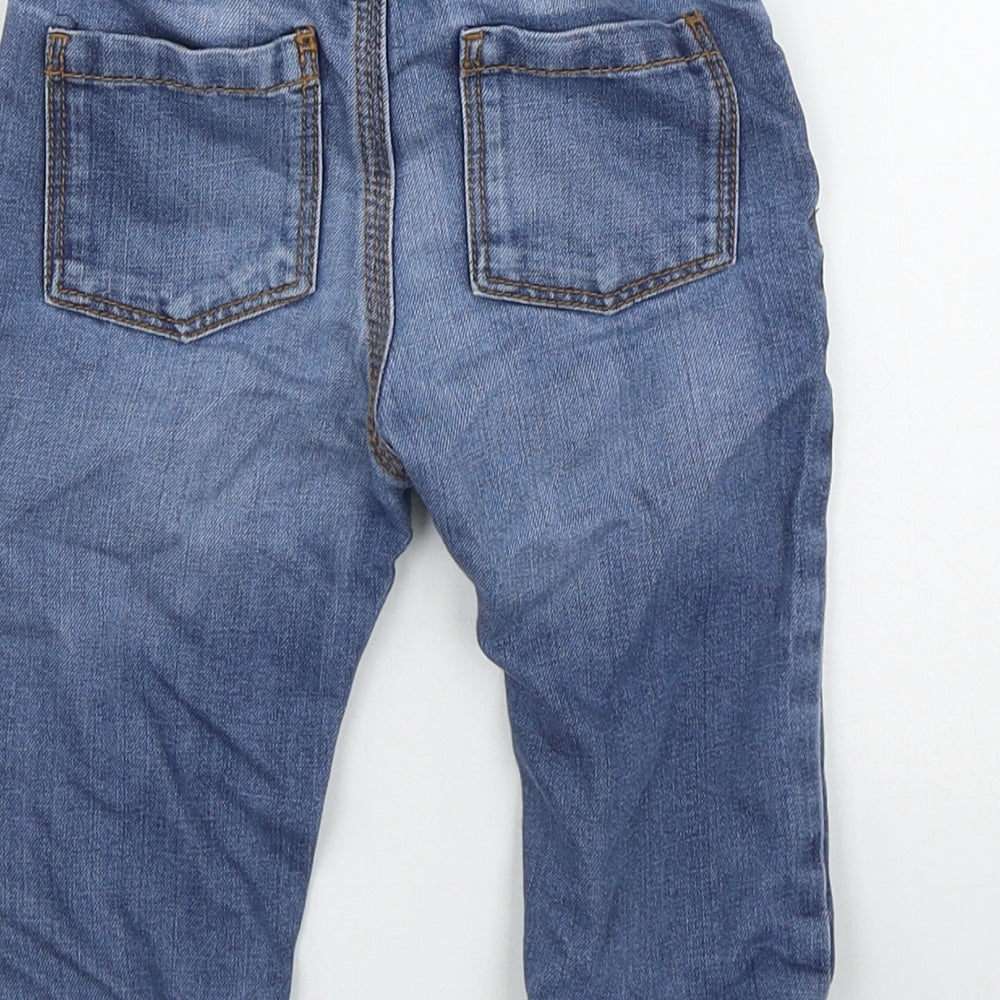 F&F Boys Blue Cotton Jogger Jeans Size 9 Months Pullover