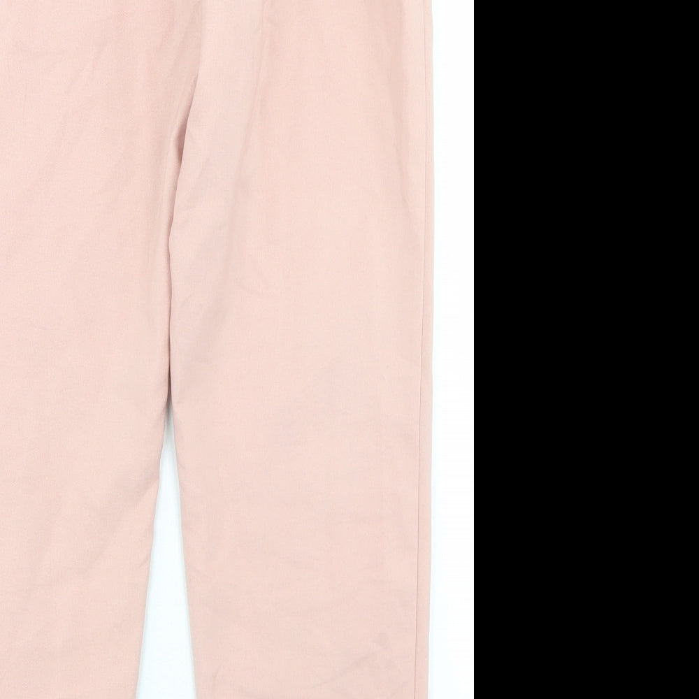 Lexie & Lola Womens Pink Polyester Trousers Size 12 L26 in Regular