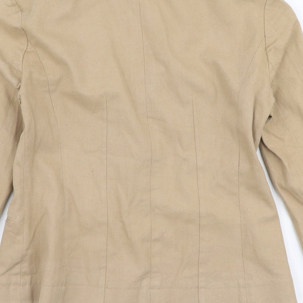 River Island Womens Brown Jacket Coat Size 8 Button