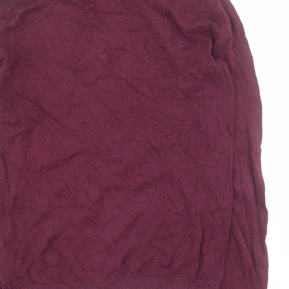 ASOS Womens Red Roll Neck 100% Cotton Pullover Jumper Size S