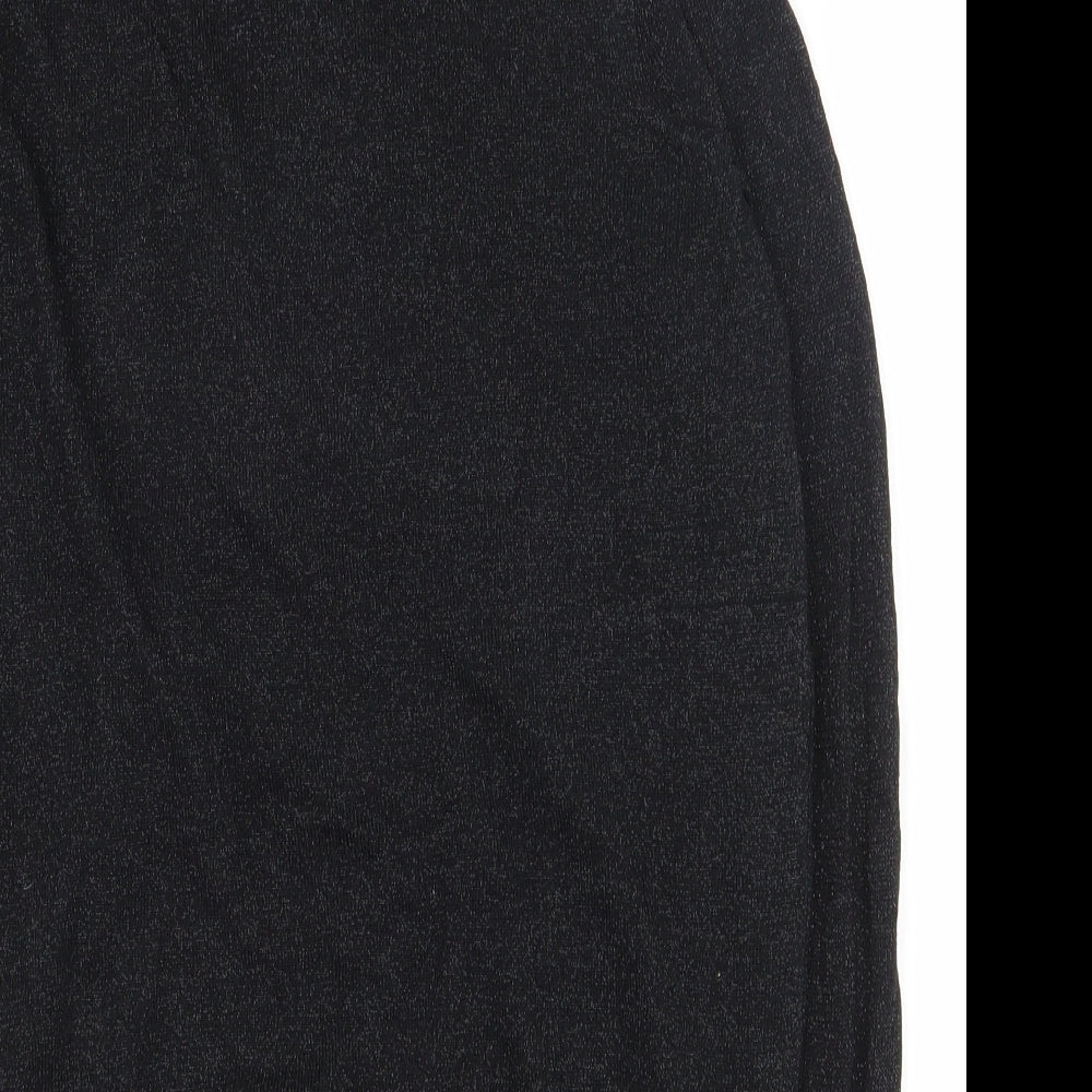 Preworn Womens Black Roll Neck Viscose Pullover Jumper Size 14