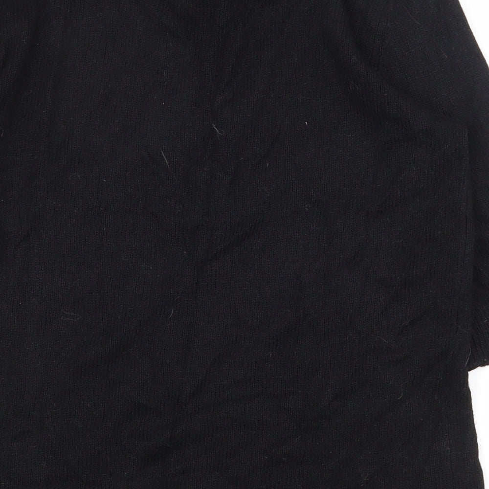 Dorothy Perkins Womens Black Collared Nylon Pullover Jumper Size 12