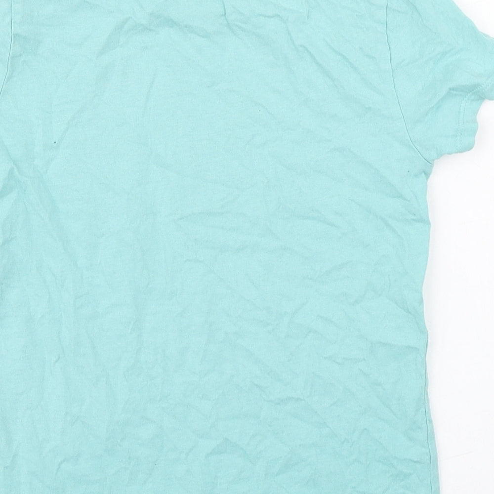 Primark Boys Blue 100% Cotton Basic T-Shirt Size 5-6 Years Round Neck Pullover