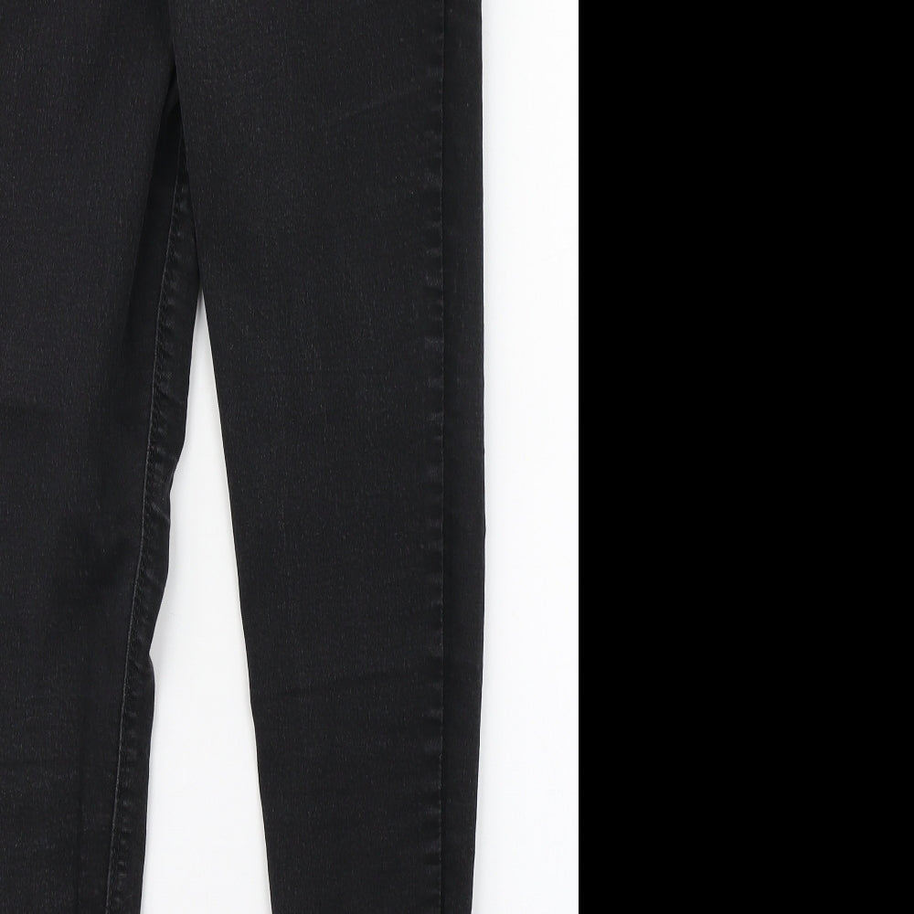 Papaya Womens Black Polyester Skinny Jeans Size 12 L26 in Regular