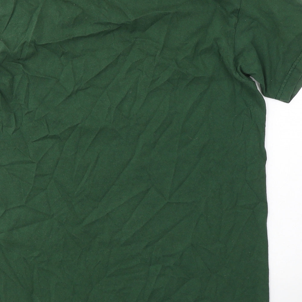Daisy Street Womens Green Cotton Basic T-Shirt Size 6 Round Neck - Atlanta