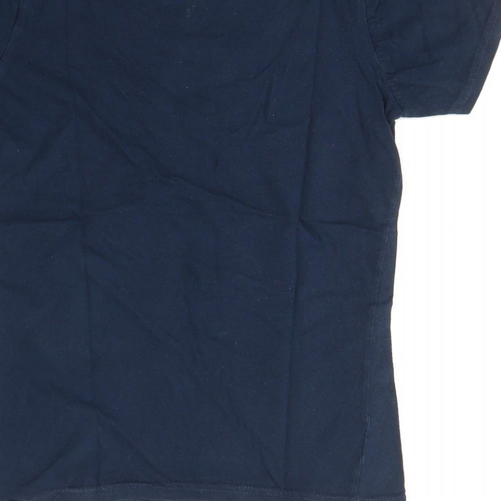 Bladerunner Womens Blue Cotton Basic T-Shirt Size M Round Neck - Wallace
