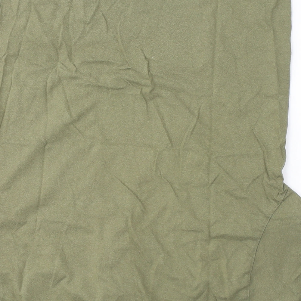 Offroad Boys Green Cotton Basic T-Shirt Size M Round Neck Pullover - Racer