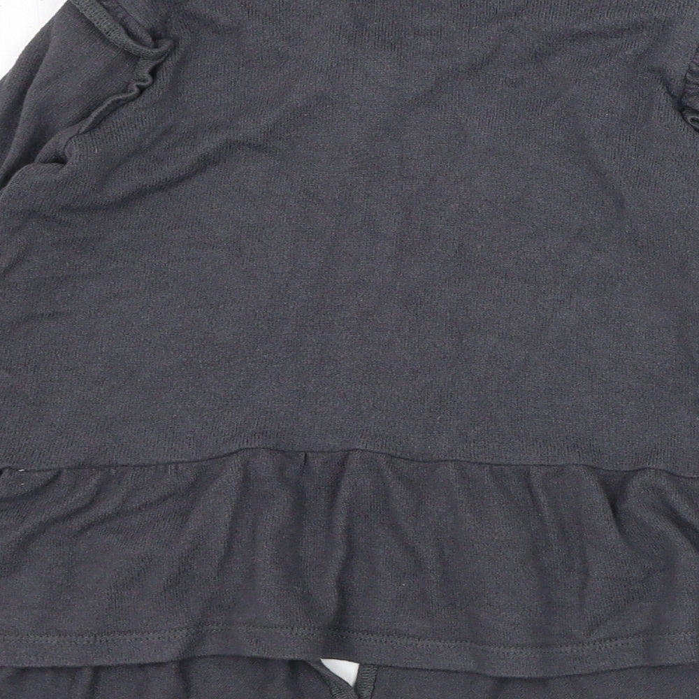 George Girls Grey Round Neck Polyester Cardigan Jumper Size 3-4 Years Button