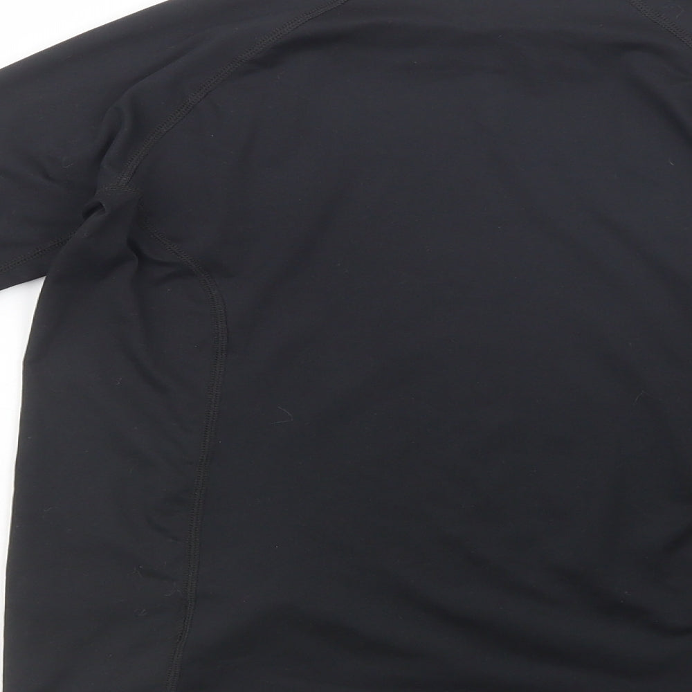 Wed'ze Girls Black Polyester Pullover Polo Size 12 Years Mock Neck Pullover