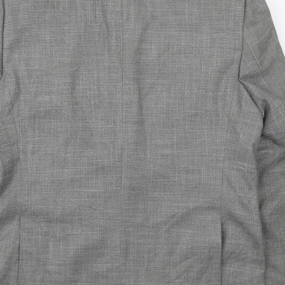 Marks & Spencer Mens Grey Polyester Jacket Suit Jacket Size 42