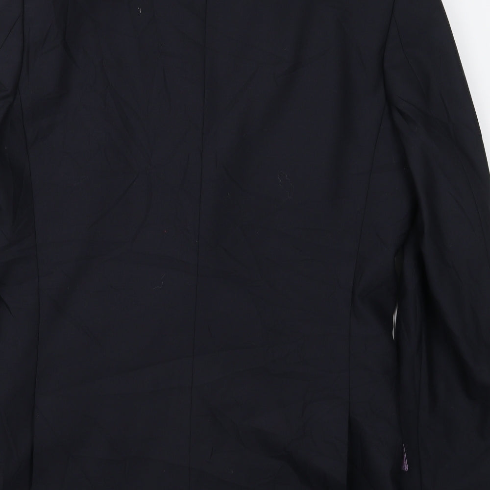 Butler & Webb Mens Blue Wool Jacket Suit Jacket Size 38