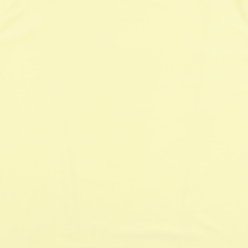 Bonmarché Womens Yellow Polyester Basic Blouse Size M Round Neck