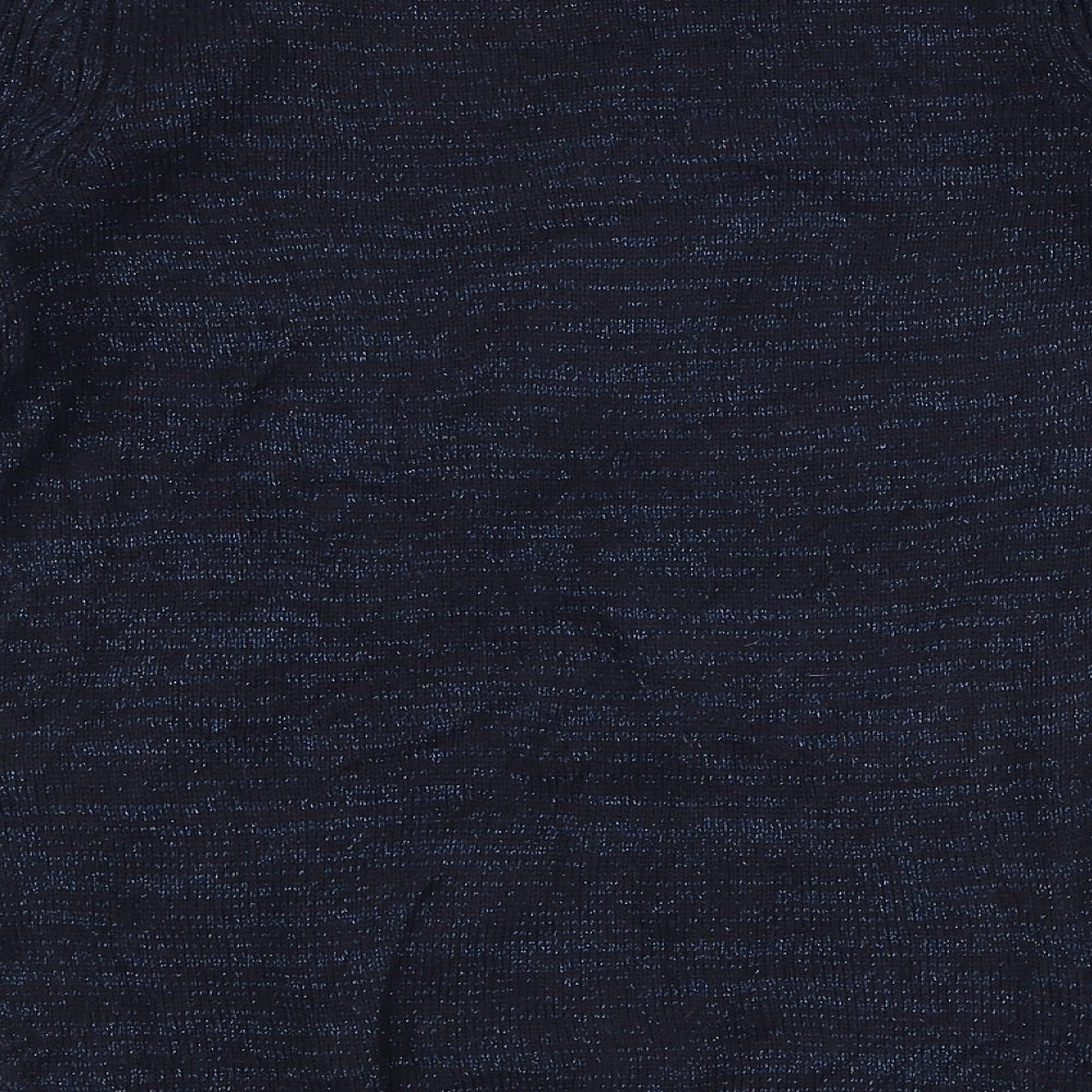 H&M Womens Blue Round Neck Acrylic Pullover Jumper Size S