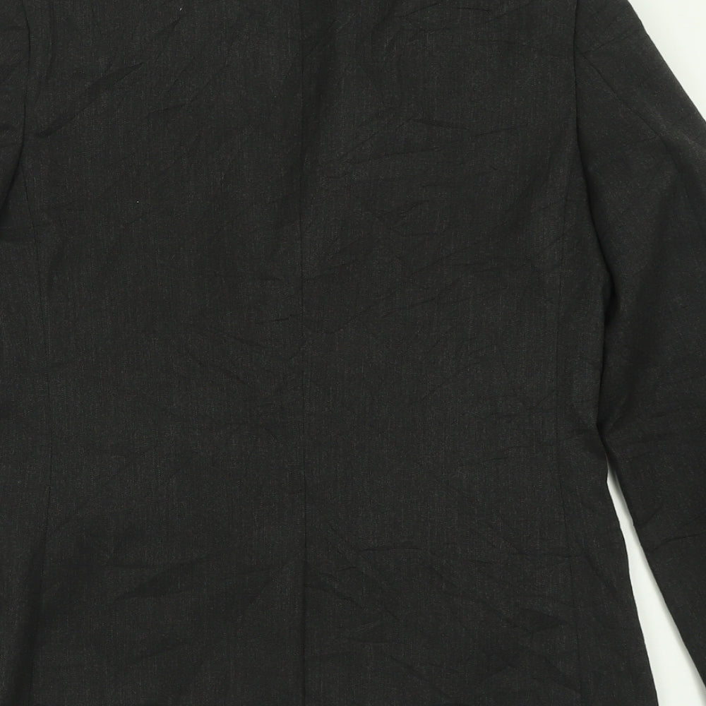 Moss London Mens Grey Polyester Jacket Suit Jacket Size 34