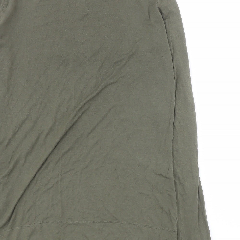Mexx Womens Green Viscose Basic T-Shirt Size L Roll Neck