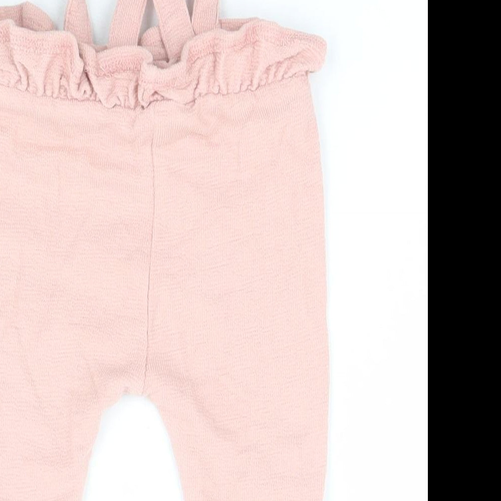 George Baby Pink Cotton Dungaree Outfit/Set Size 0-3 Months Button