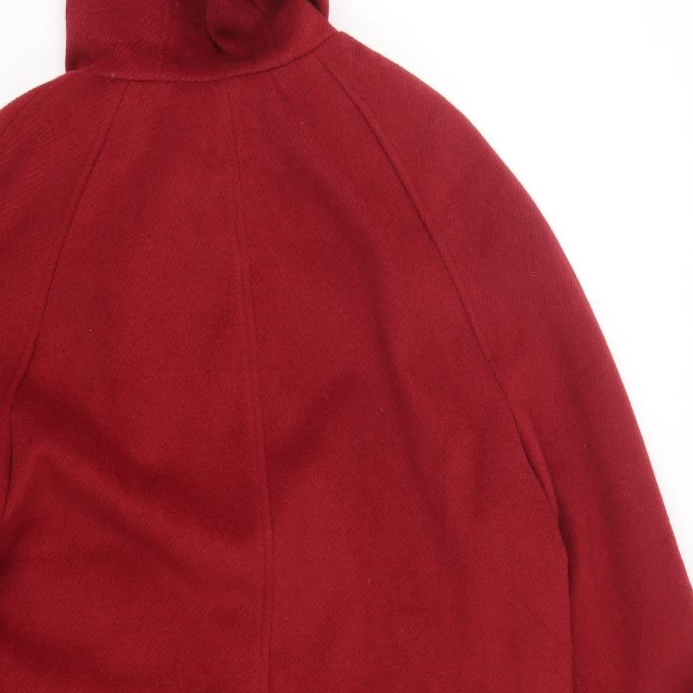 Marks & Spencer Womens Red Overcoat Coat Size 14