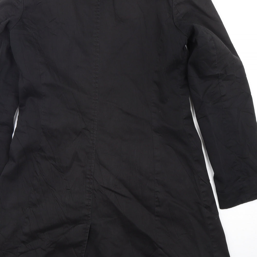 South Womens Black Overcoat Coat Size 10