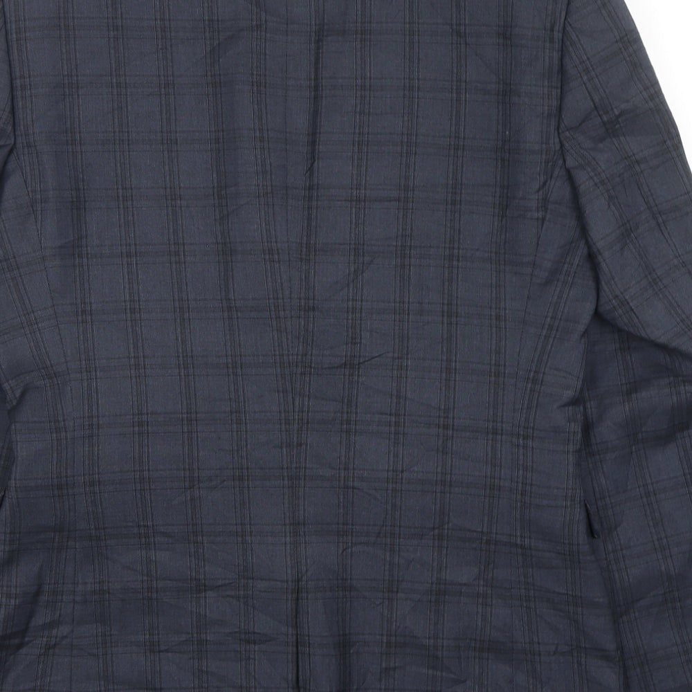NEXT Mens Blue Check Polyester Jacket Suit Jacket