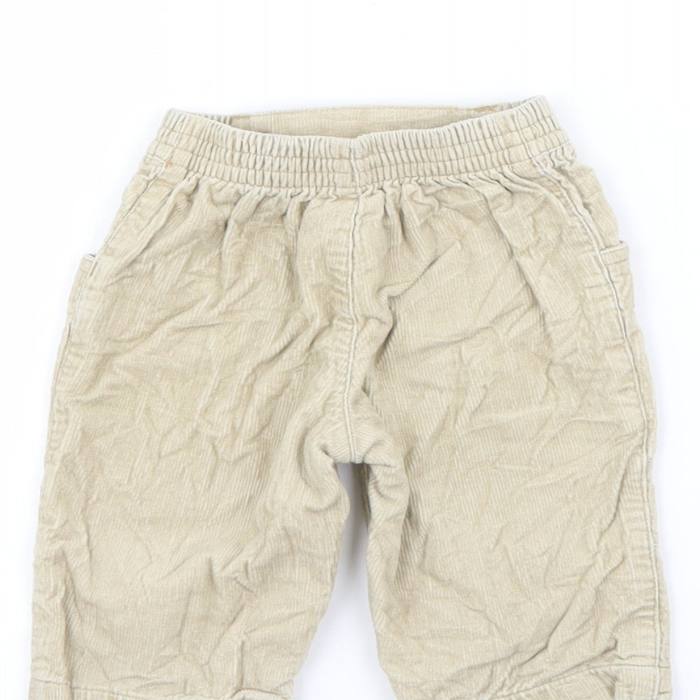 Marks & Spencer Baby Beige Cotton Capri Trousers Size 3-6 Months