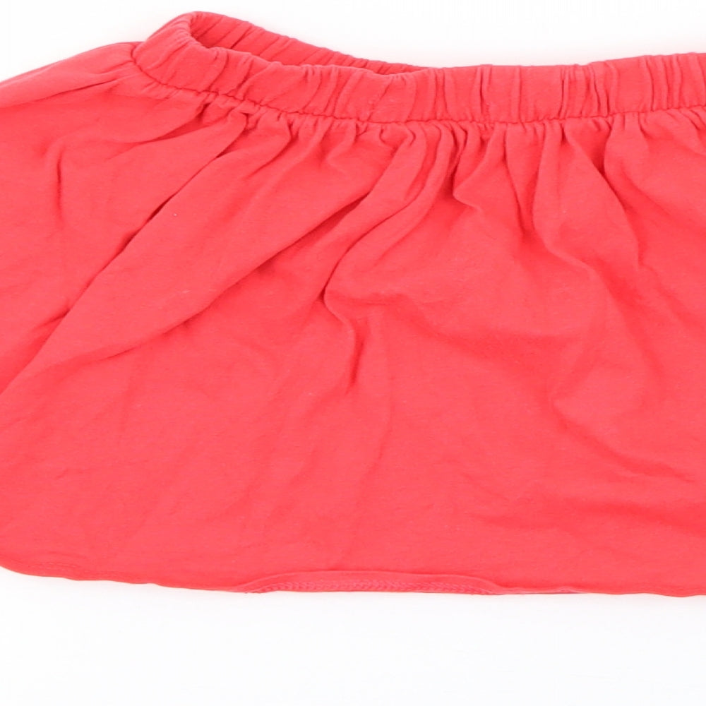 RTR Girls Red Cotton Flare Skirt Size 4 Years Regular