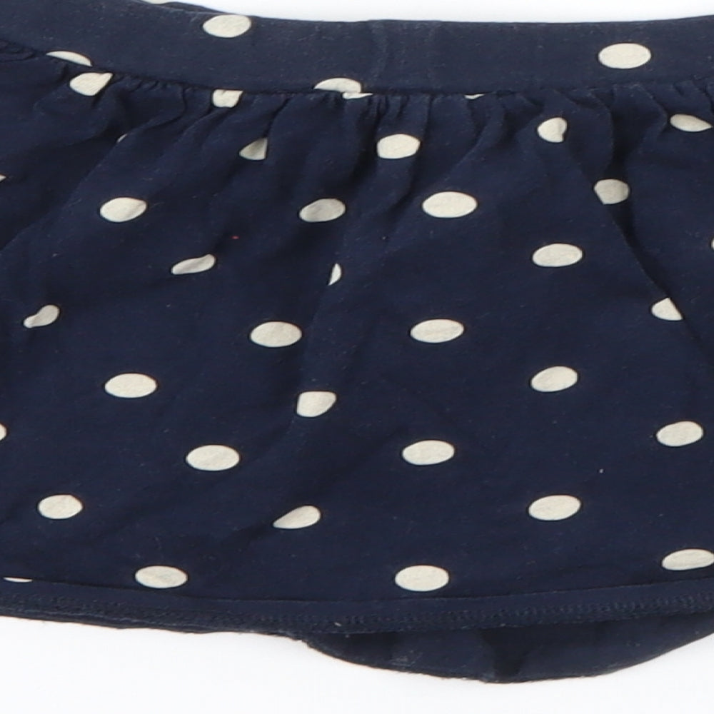 RTR Girls Blue Polka Dot Cotton Flare Skirt Size 4 Years Regular