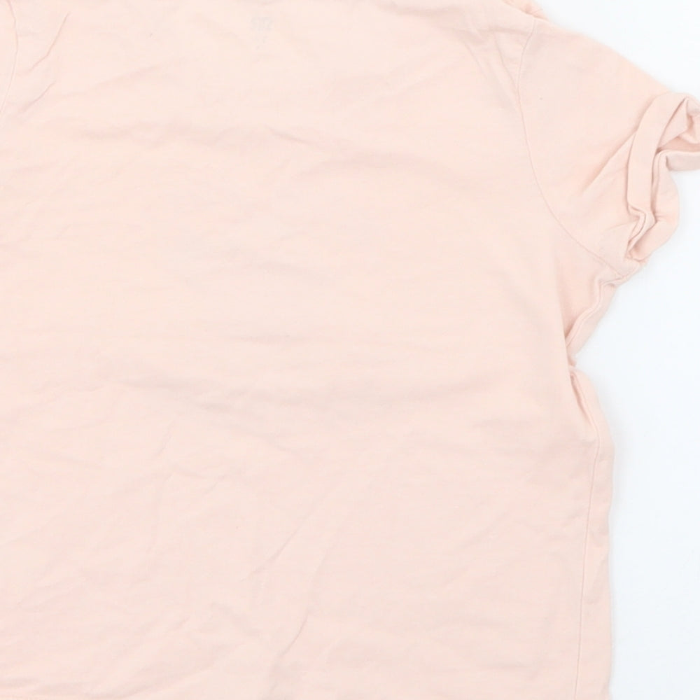 RTR Girls Pink Cotton Pullover T-Shirt Size 5 Years Crew Neck - Paris