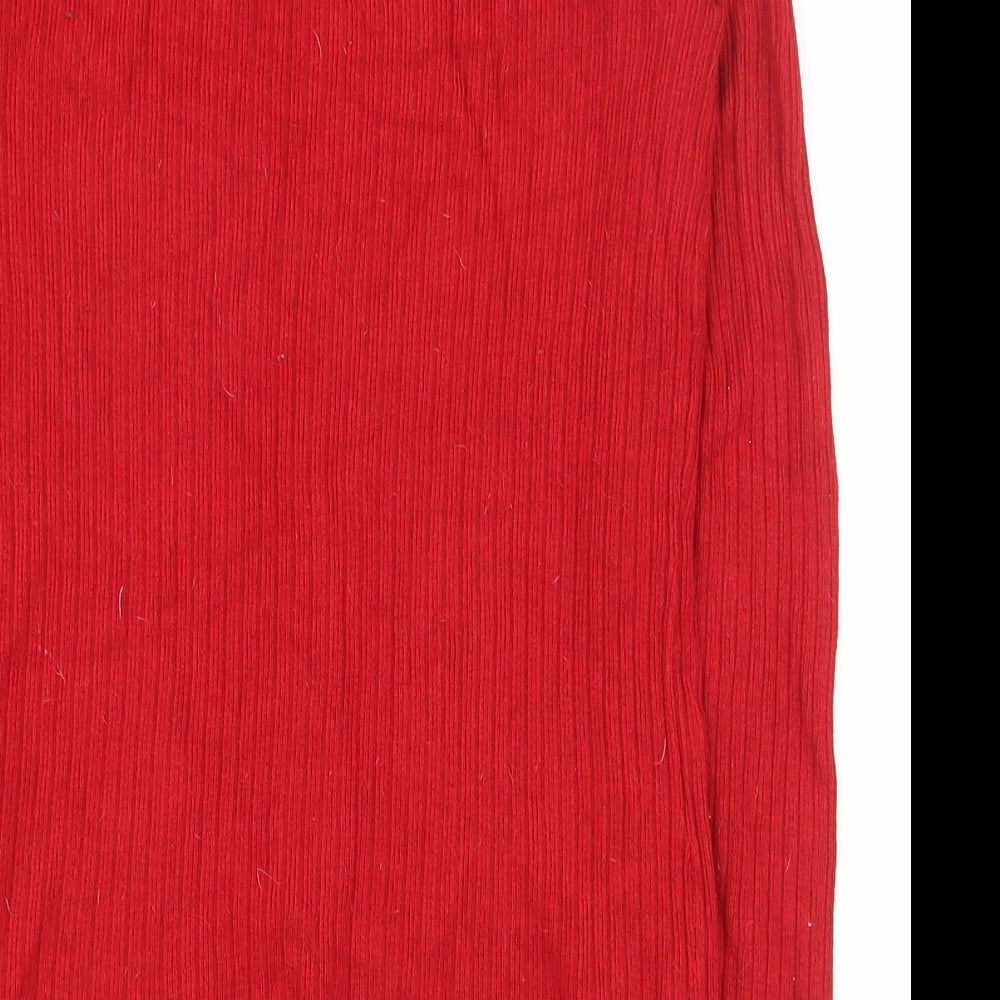 Atmosphere Womens Red Scoop Neck Viscose Pullover Jumper Size 14