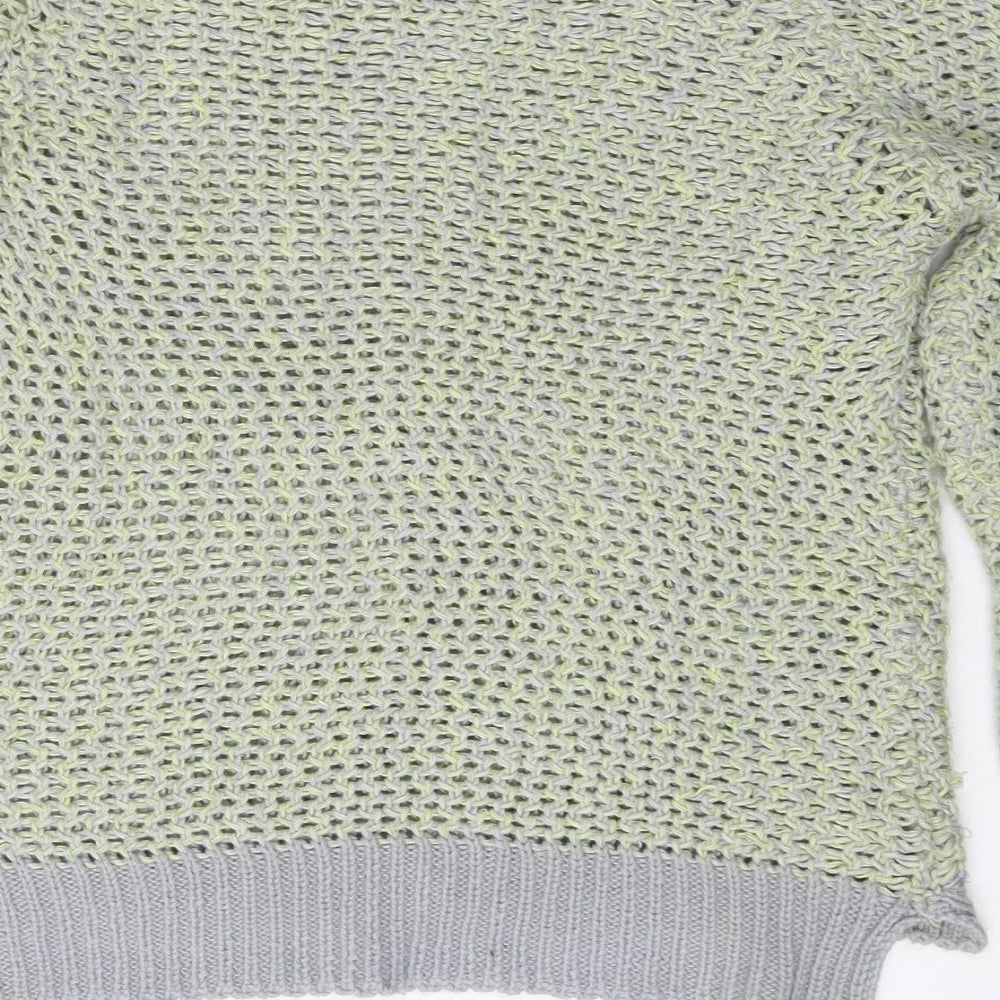 F&F Womens Green Round Neck Acrylic Pullover Jumper Size 8