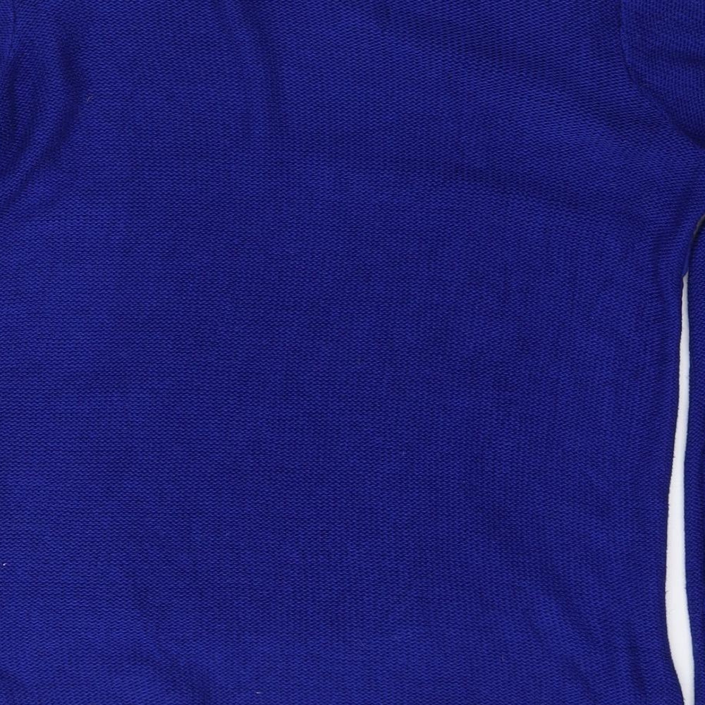 H*M Womens Blue Round Neck Polyester Pullover Jumper Size S