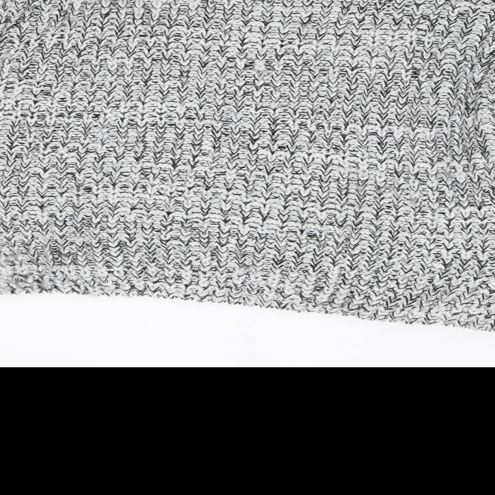 New Look Womens Multicoloured Mock Neck Acrylic Pullover Jumper Size M