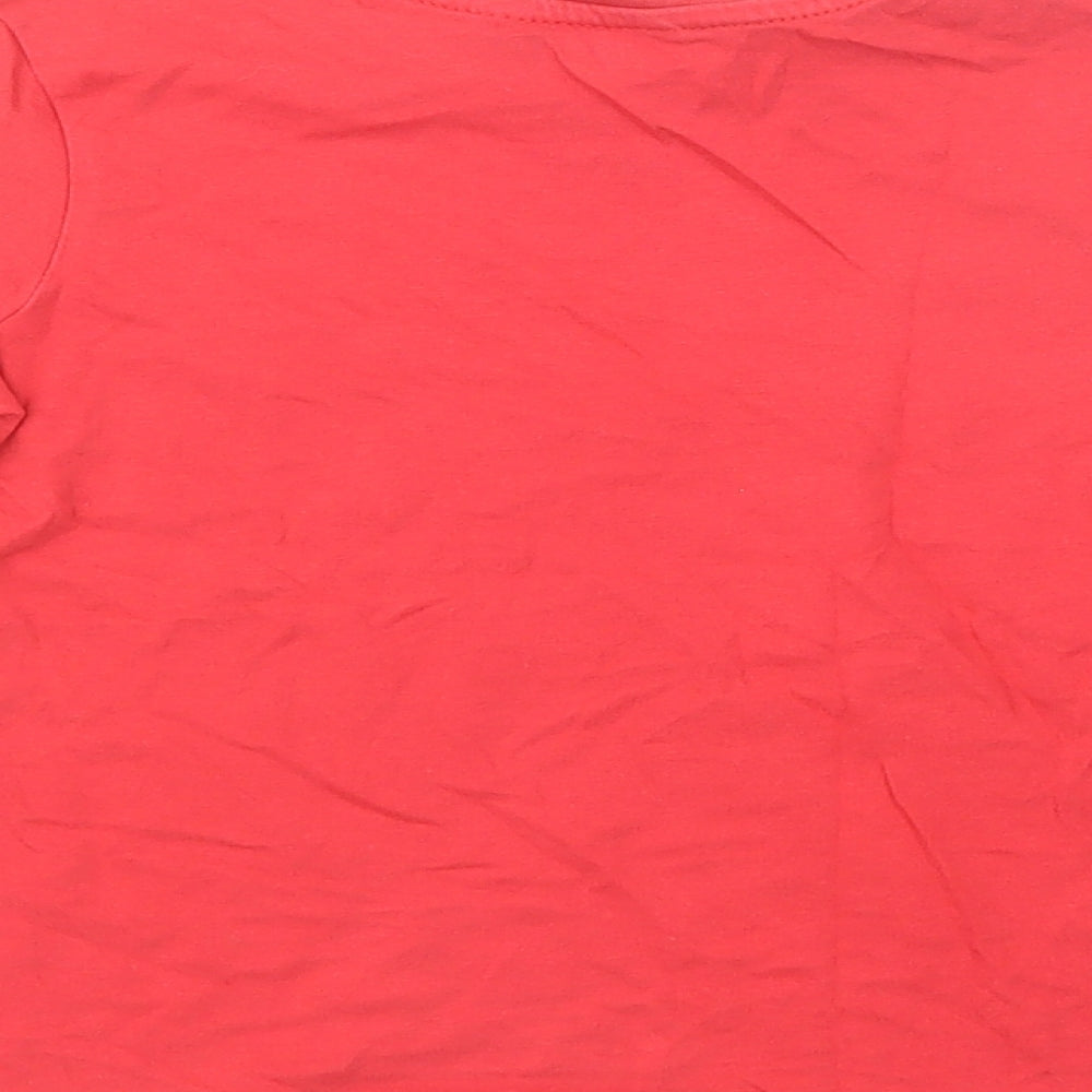 George Girls Red Cotton Pullover T-Shirt Size 4-5 Years Crew Neck Pullover - Super Cool Dude
