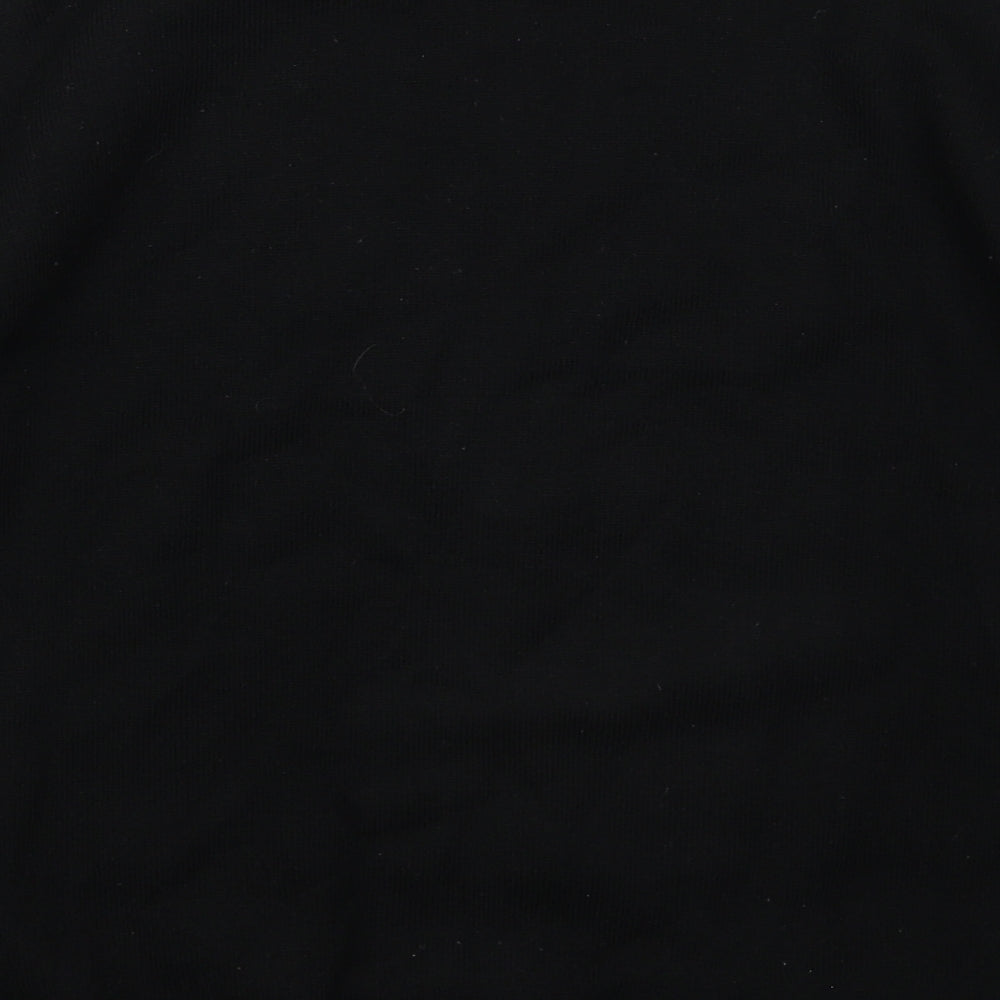 Vert Monde Womens Black Crew Neck Acrylic Pullover Jumper Size L