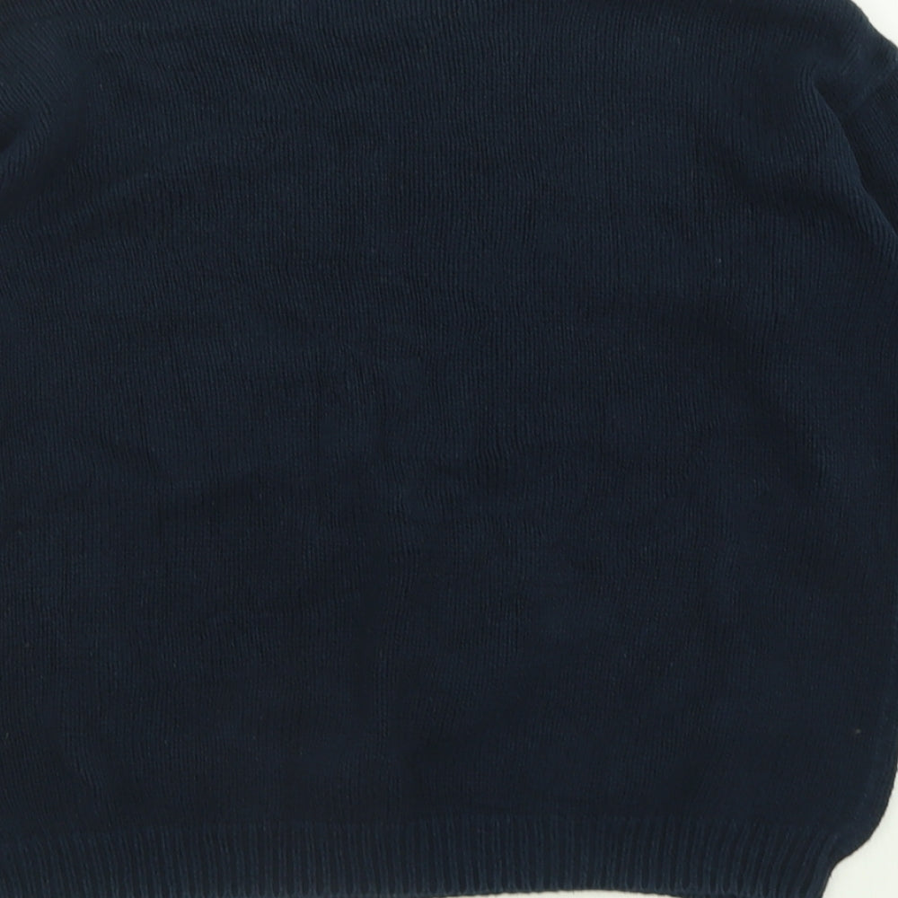 Marks & Spencer Womens Black Crew Neck Cotton Pullover Jumper Size 12
