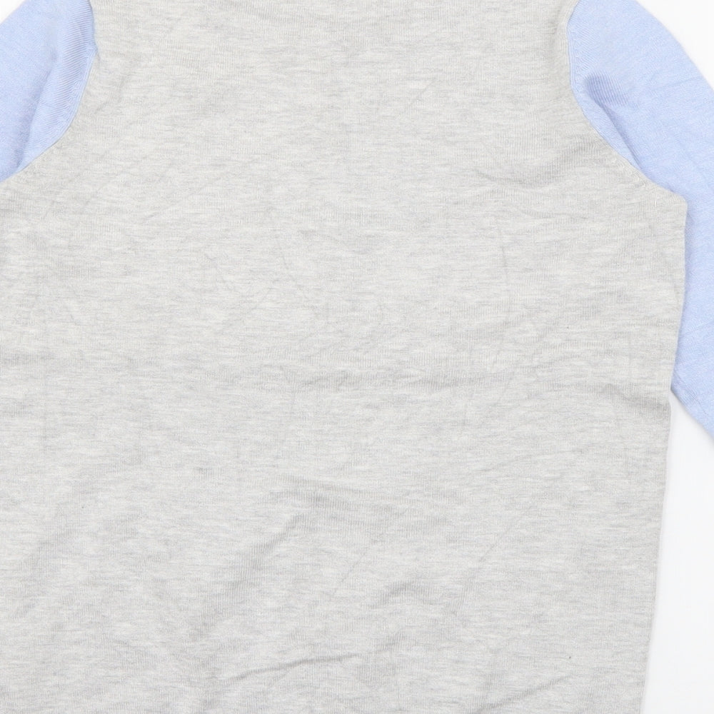 M&Co Womens Blue Crew Neck Viscose Pullover Jumper Size 8