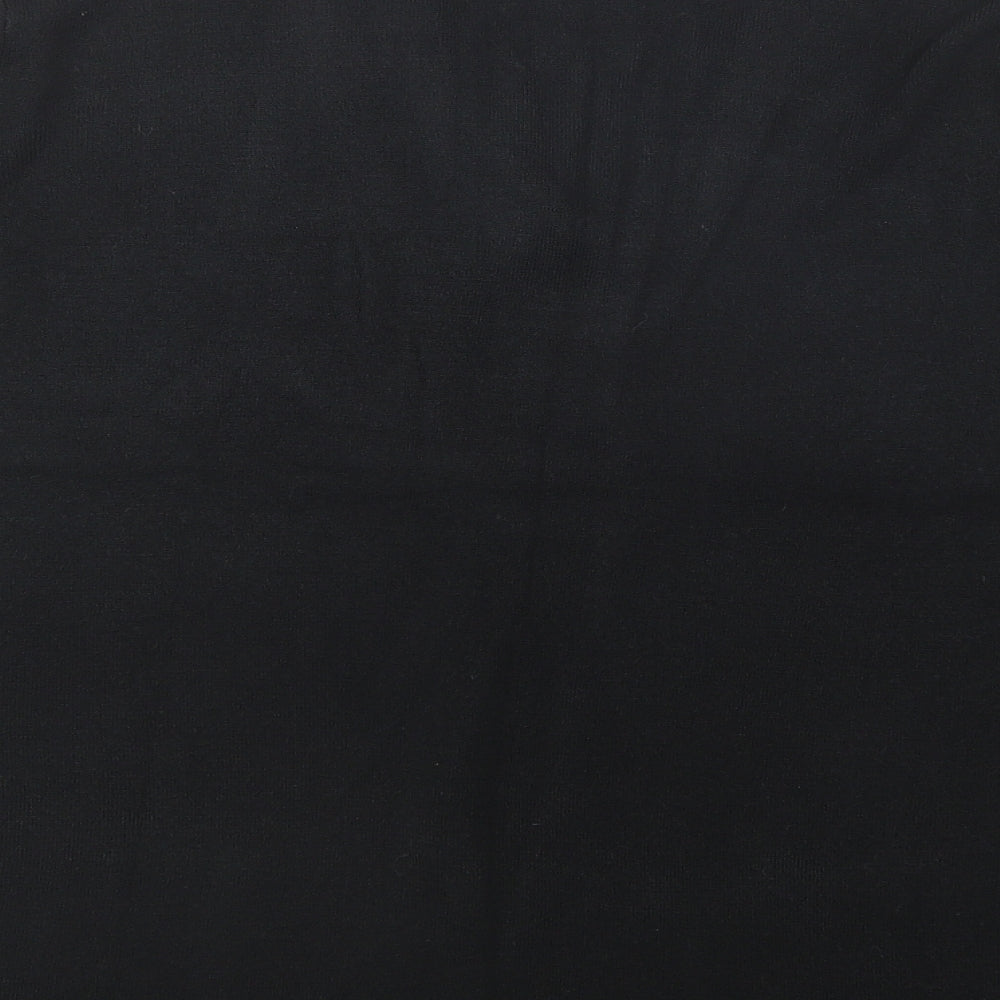 Cashmasoft Womens Black V-Neck Acrylic Pullover Jumper Size XL - Embellished Neckline