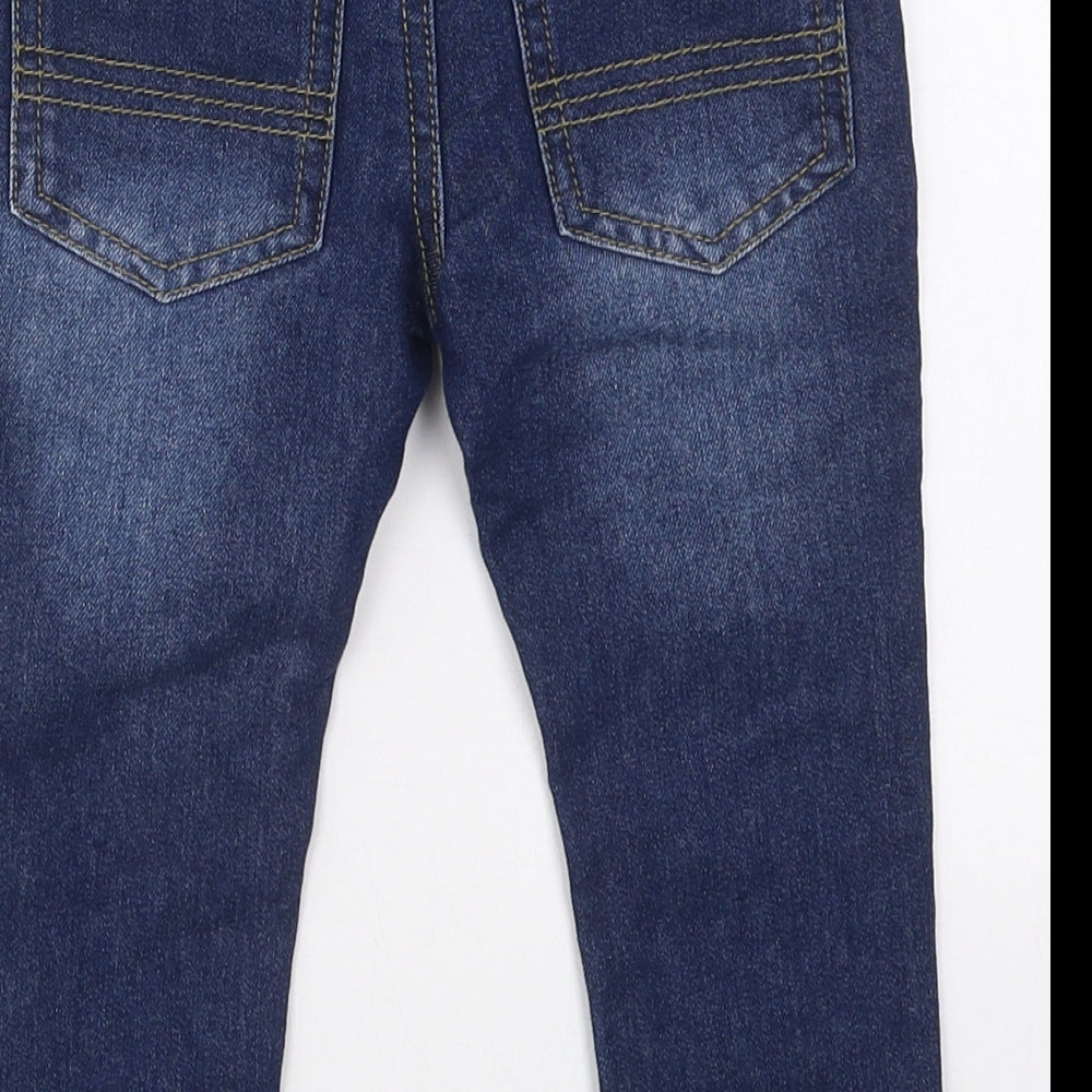 Pep&Co Boys Blue Cotton Skinny Jeans Size 2-3 Years Regular Button