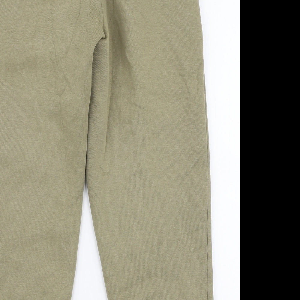 ASOS Womens Green Cotton Jogger Trousers Size 6 L25 in Regular Drawstring