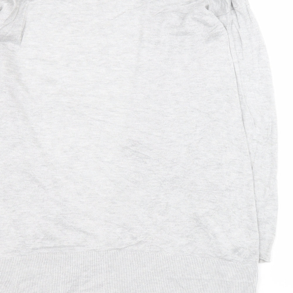 ASOS Womens Grey V-Neck Viscose Cardigan Jumper Size 12