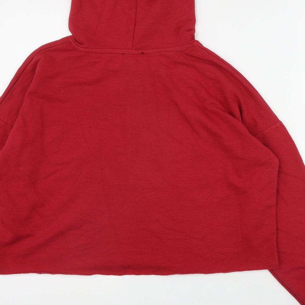 New Look Girls Red Cotton Pullover Hoodie Size 14-15 Years Pullover - 'Detroit'
