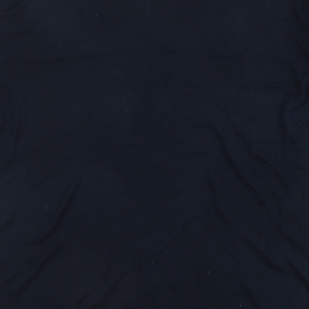 Marks and Spencer Womens Blue V-Neck Viscose Pullover Jumper Size 10