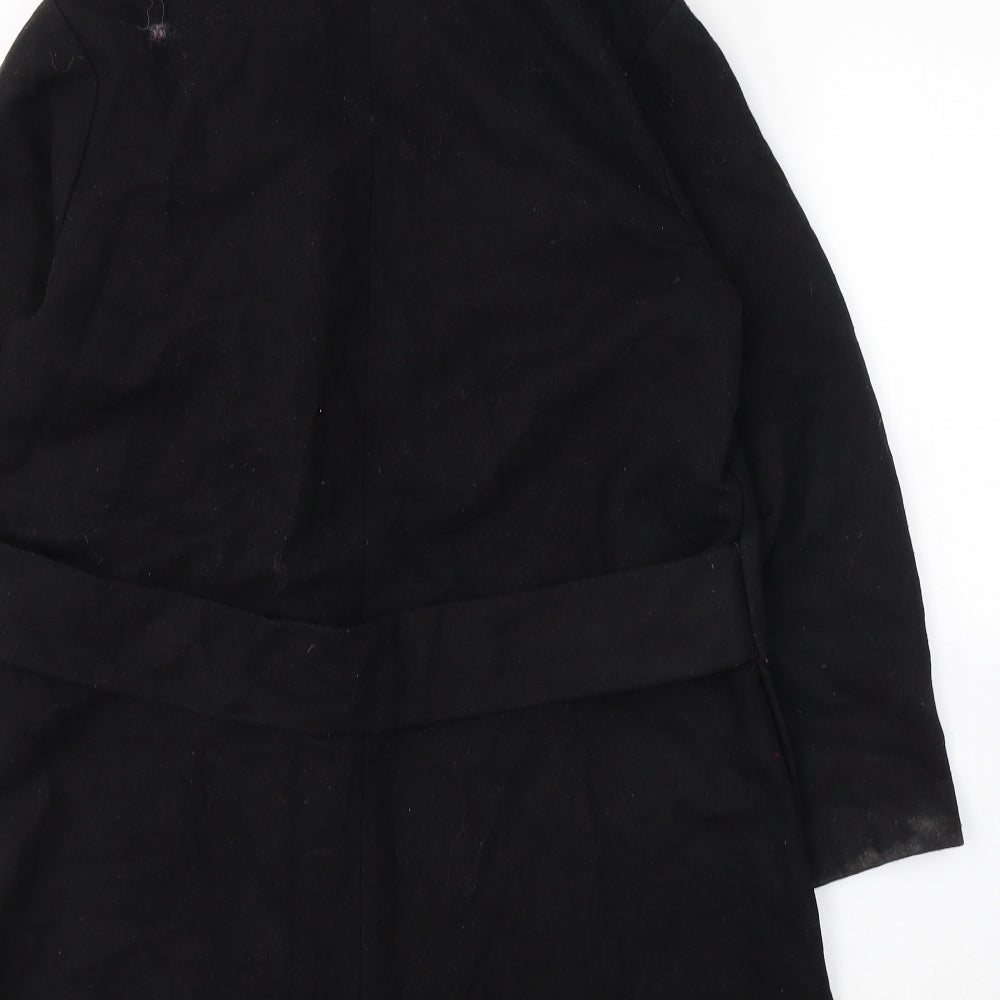 ASOS Womens Black Pea Coat Coat Size 4 Button