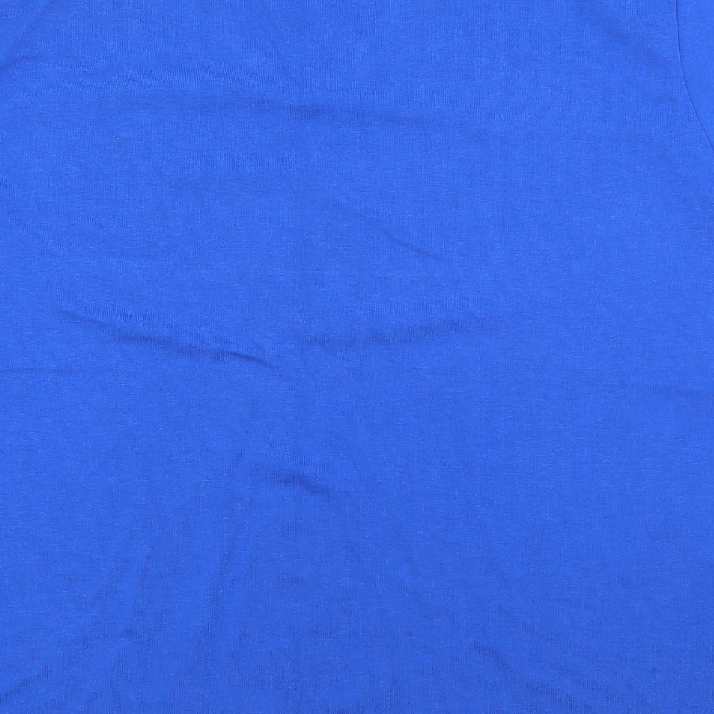 Style Inc Womens Blue Cotton Basic T-Shirt Size 2XL V-Neck