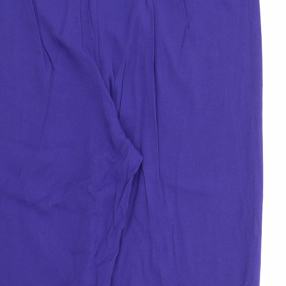EWM Womens Blue Polyester Trousers Size 20 L28 in Regular