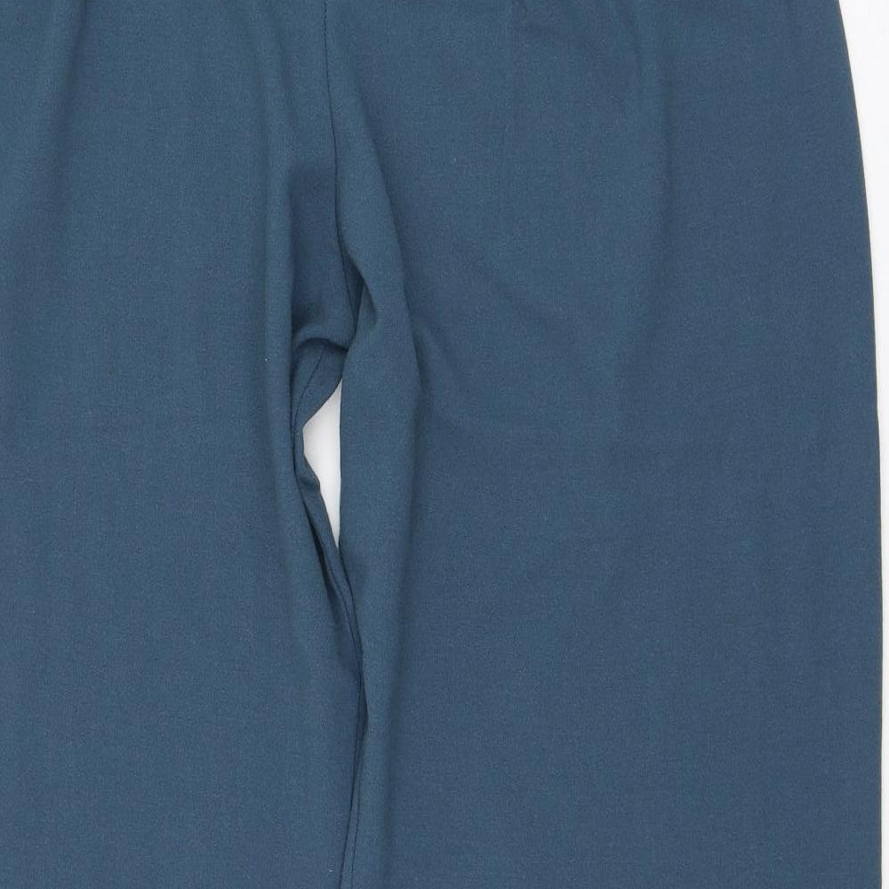 Classic Image Womens Blue Polyester Trousers Size 2XL L28 in Regular