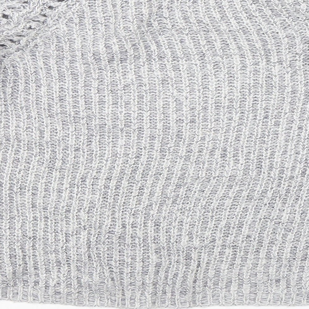 H&M Girls Grey Round Neck Acrylic Pullover Jumper Size 11-12 Years