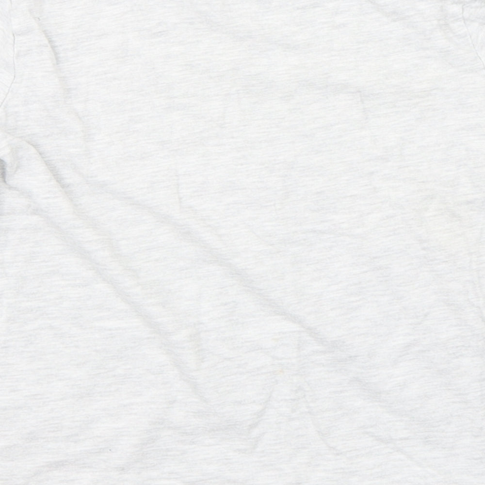 Primark Boys Grey Cotton Basic T-Shirt Size 5-6 Years Round Neck - Roar-some