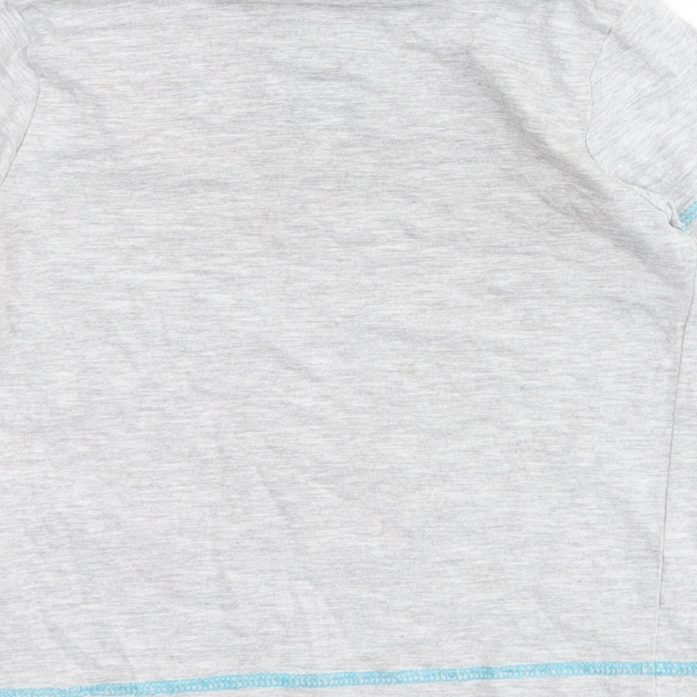 F&F Boys Grey Cotton Pullover T-Shirt Size 2-3 Years Crew Neck Pullover